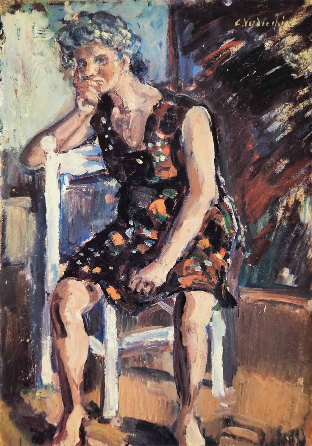 Maria seduta
