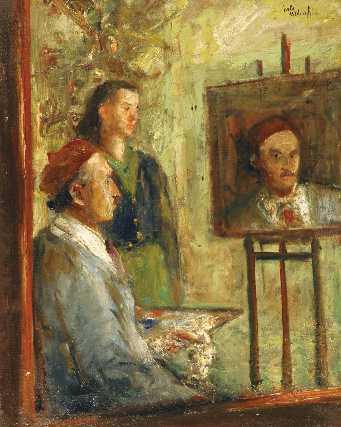 Nello studio dell'artista