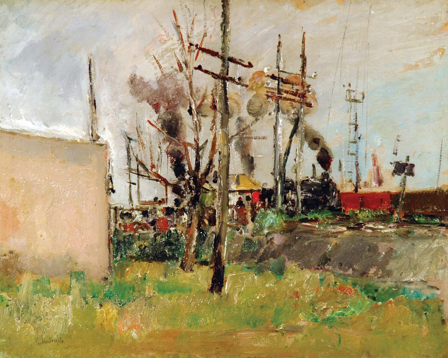 Paesaggio con ferrovia